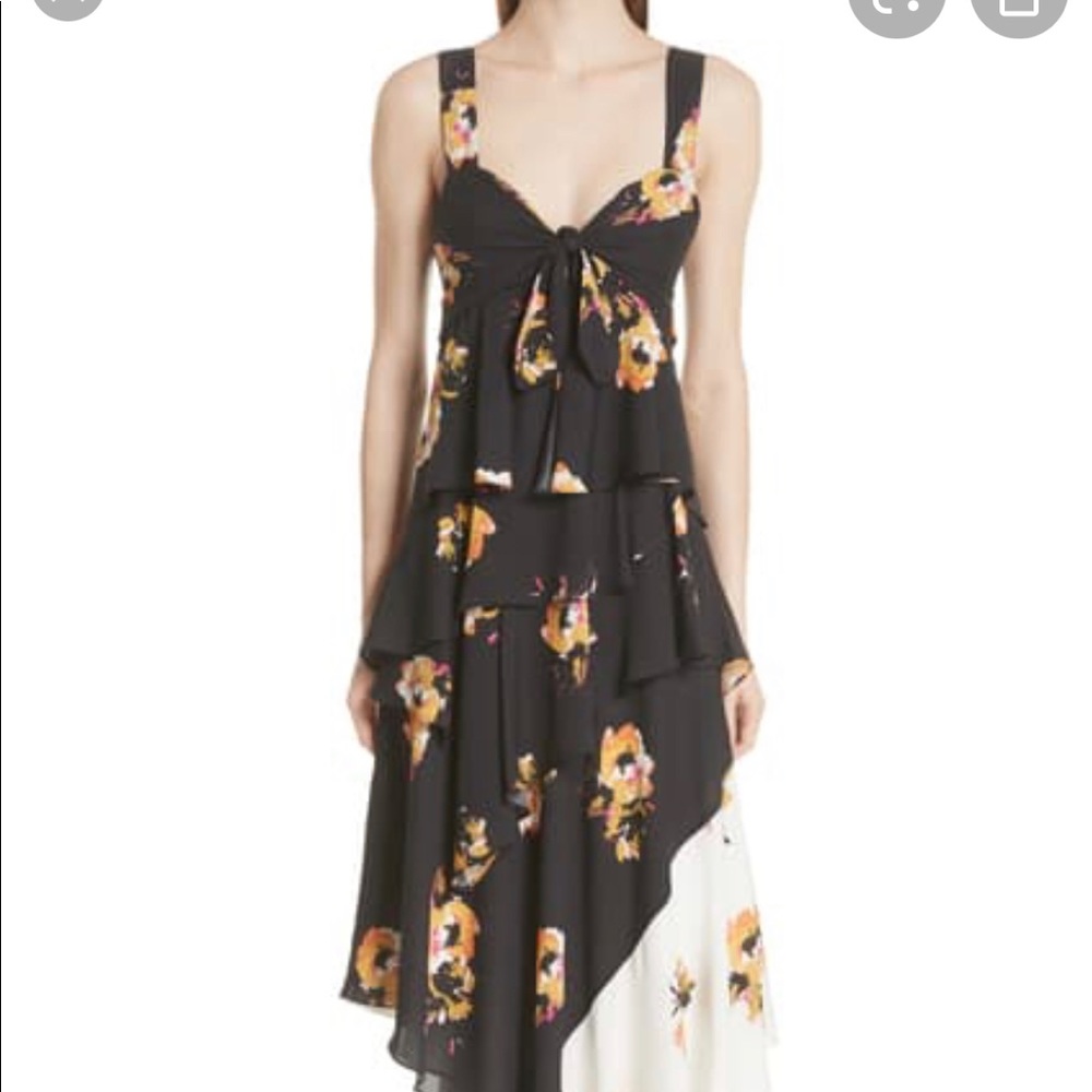A.L.C. Natalia tiered midi floral dress, size 6